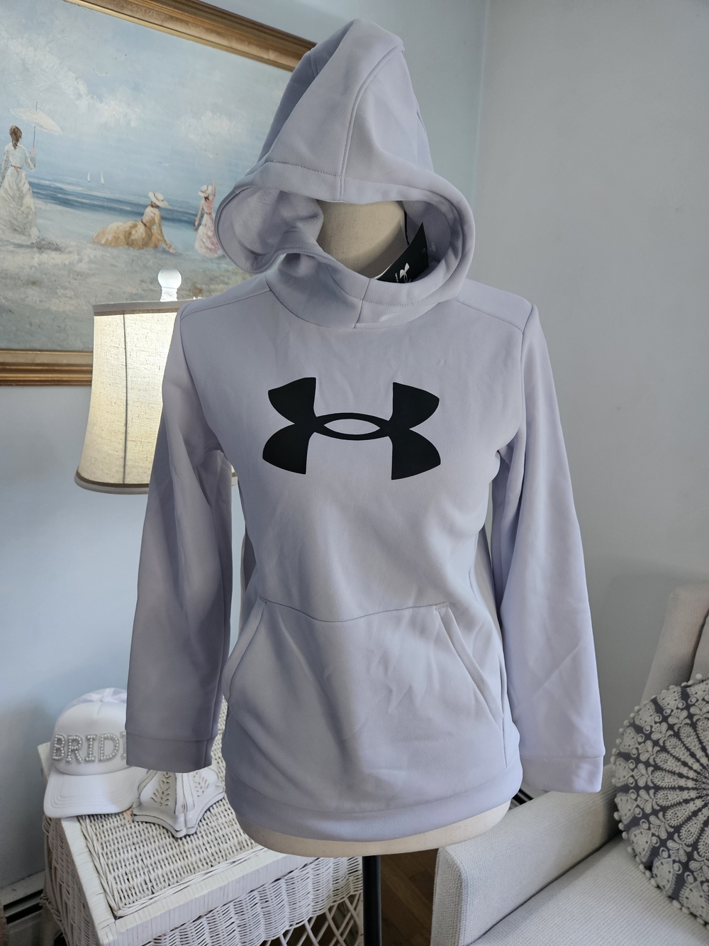 Under Armour Girls Hoodie with Black Logo